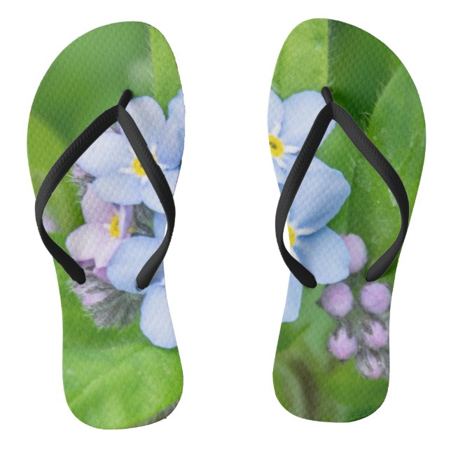Forget-me-not, Adult Flip Flops, Slim Straps Flops