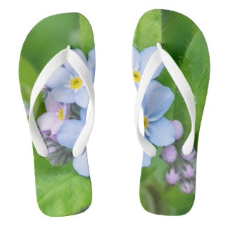 Forget-me-not, Adult Flip Flops, Wide Straps Flops