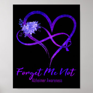 Forget Me Not Alzheimer Awareness  Poster