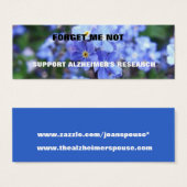 FORGET ME NOT ALZHEIMER'S BOOKMARK (Front & Back)
