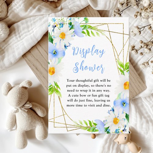 Forget_Me_Not and Daisies Baby Display Shower Enclosure Card