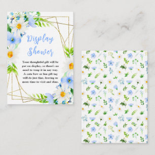 Forget-Me-Not and Daisies Baby Display Shower Enclosure Card