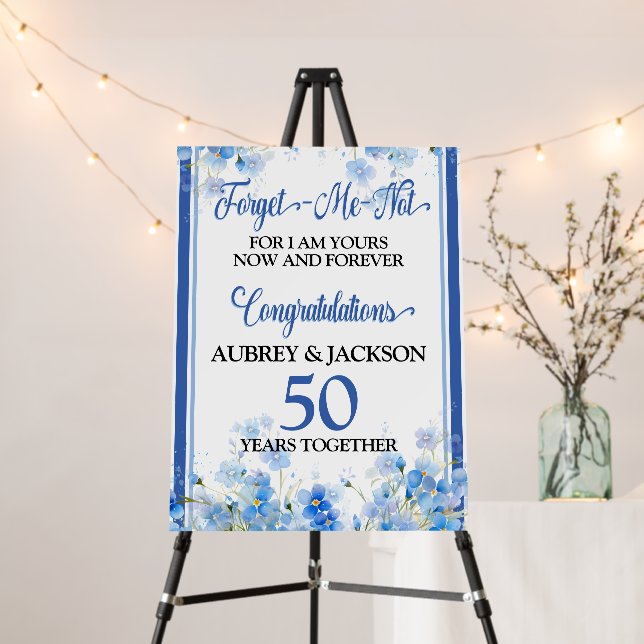 Forget-Me-Not Anniversary Foam Board (In Situ (Stand))