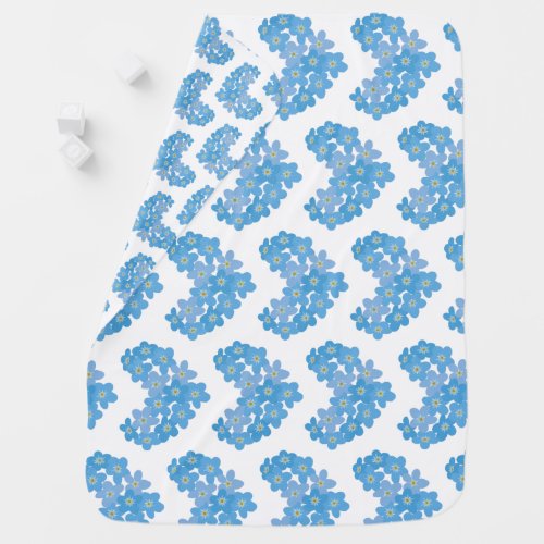 Forget me not baby blanket