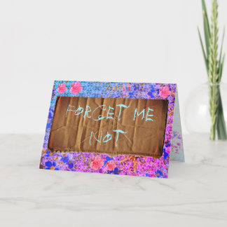 Forget Me Not "Beggar Style" Card