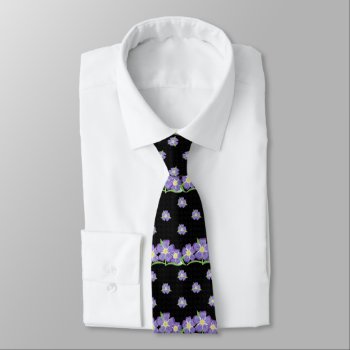 Forget-me-not Black Tie by ArianeC at Zazzle