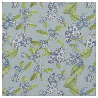 Forget-Me-Not Blue and White Floral Fabric
