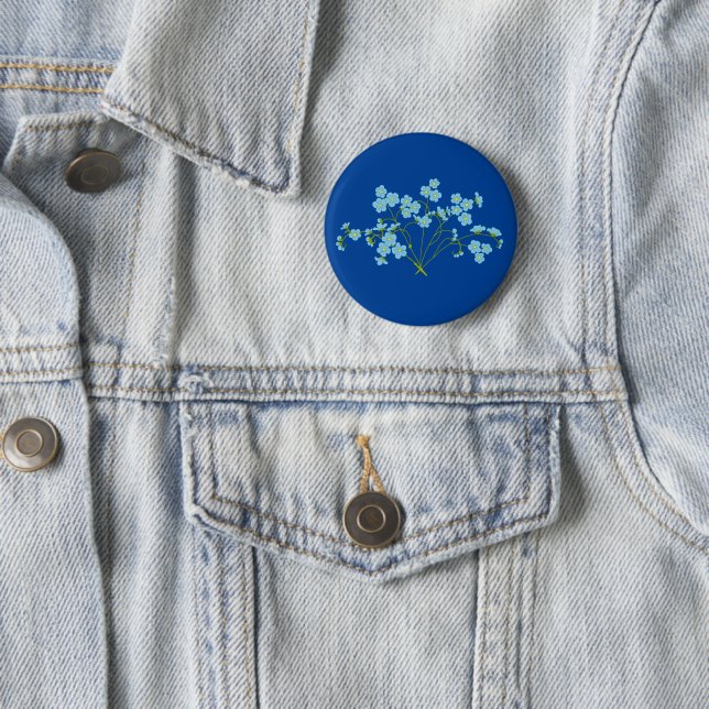 Forget Me Not Blue Button (In Situ)
