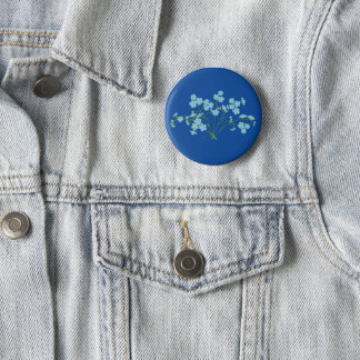 Forget Me Not Blue Button