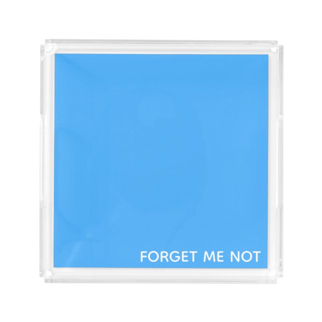 Forget-me-not blue color name acrylic tray (Front)