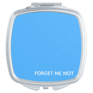 Forget-me-not blue color name compact mirror