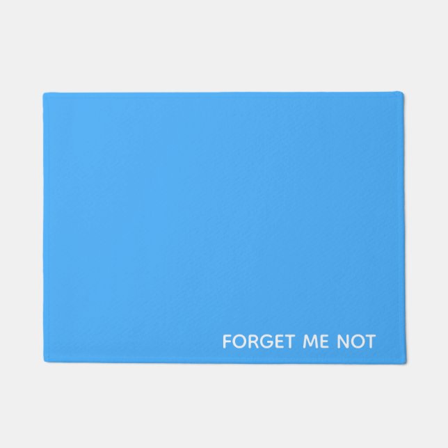 Forget-me-not blue color name doormat (Front)