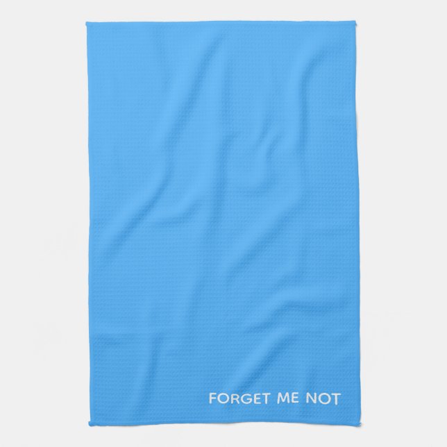 Forget-me-not blue color name kitchen towel (Vertical)