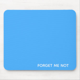 Forget-me-not blue color name mouse pad
