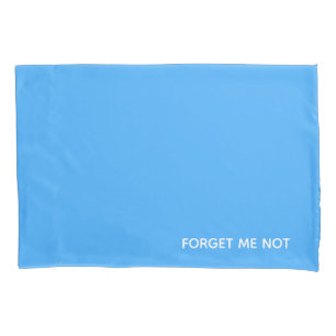 Forget-me-not blue color name pillow case