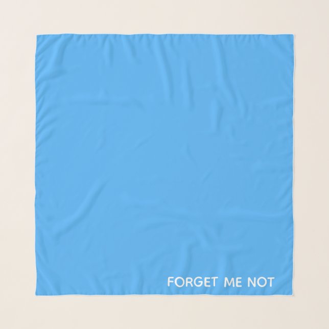Forget-me-not blue color name scarf (Front)