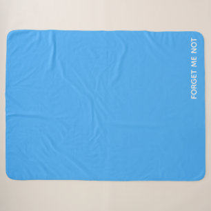 Forget-me-not blue color name sherpa blanket