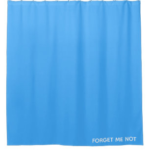 Forget-me-not blue color name shower curtain