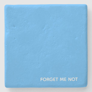 Forget-me-not blue color name stone coaster