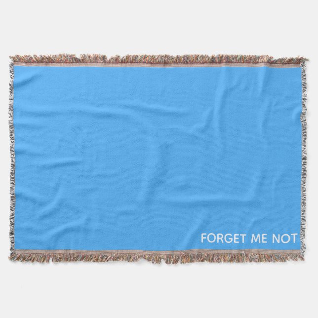 Forget-me-not blue color name throw blanket (Front)