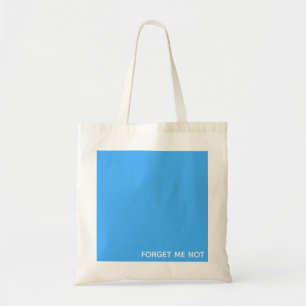Forget-me-not blue color name tote bag