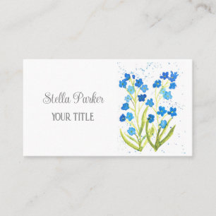 Forget me not Blue Floral Business Card