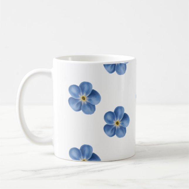 Forget me not / Blue Flower Mug (Left)
