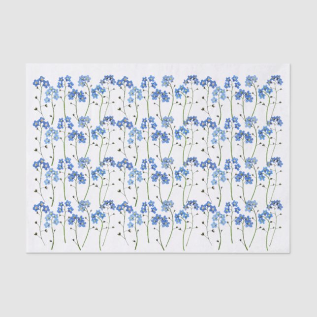 Forget me not Blue Flowers craft Tissue paper  (Front)