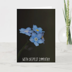 Forget-me-not blue flowers sympathy card