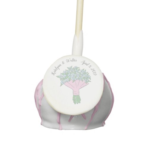 Forget_Me_Not Bouquet Spring Wedding Cake Pops