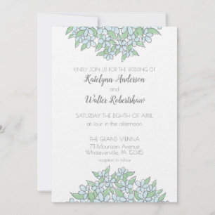 Forget-Me-Not Bouquet Spring Wedding Invitation