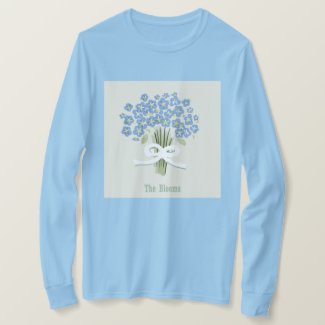 Forget Me Not Bouquet tied with a White Ribbon T-Shirt