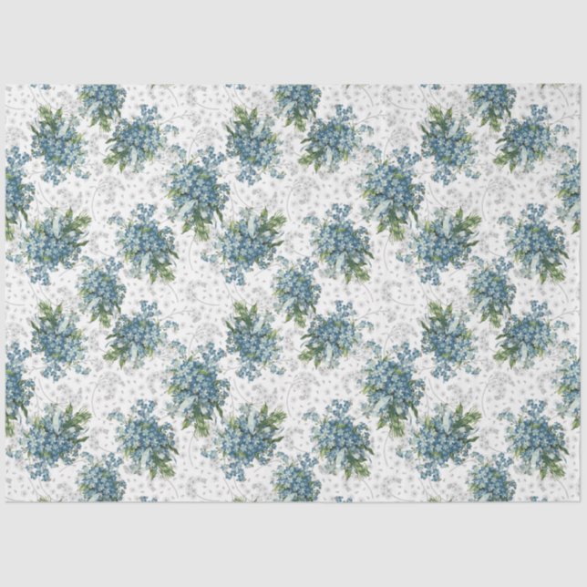 Forget Me Not Bouquet Tissue Paper (Front)