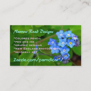Forget-me-not Business Card by pamdicar at Zazzle