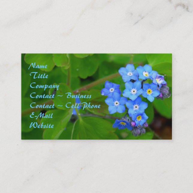 Forget-Me-Not Business Card (Front)