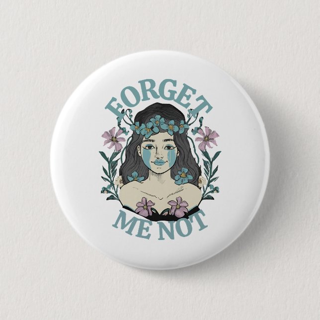 Forget Me Not Button (Front)