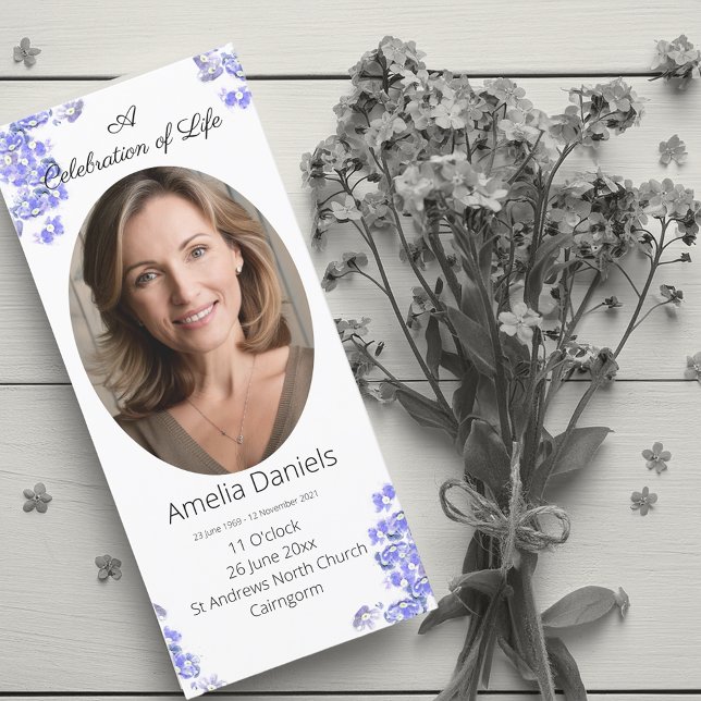 Forget Me Not Celebration of Life Card (Creator Uploaded)
