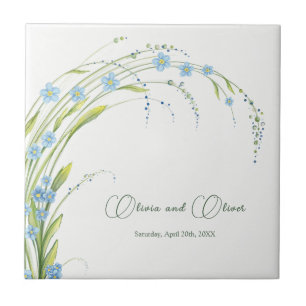Forget-Me-Not Ceramic Tile