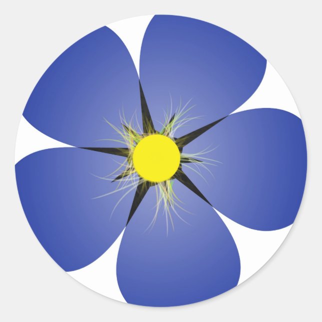 Forget me not classic round sticker (Front)