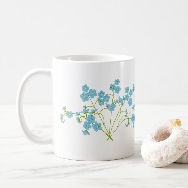 Forget Me Not  Coffee Mug (With Donut)