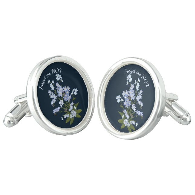 Forget me not  cufflinks (Angled)