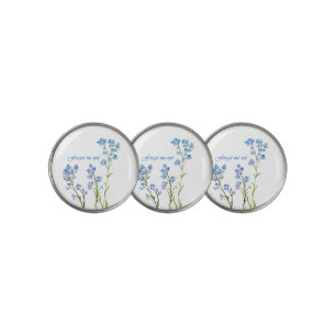 Forget me not Custom Watercolor Garden Flower Golf Ball Marker