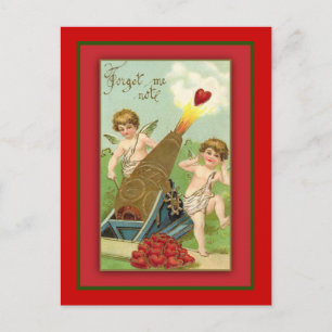 Forget Me Not Cute Vintage Valentine Greeting Card