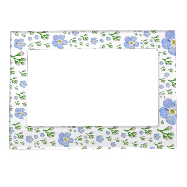 Forget me not design on  magnetic frame (Front)