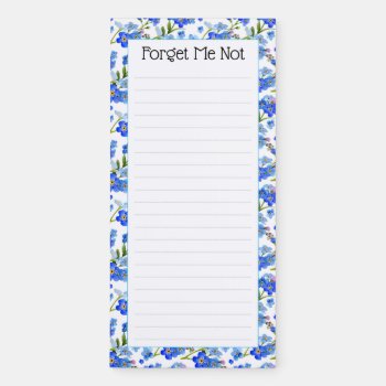 Forget Me Not Do Do List Magnetic Notepad by stationeryshop at Zazzle