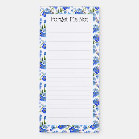 Forget Me Not Do Do List Magnetic Notepad