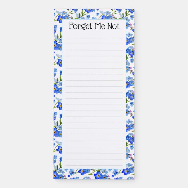 Forget Me Not Do Do List Magnetic Notepad (Front)