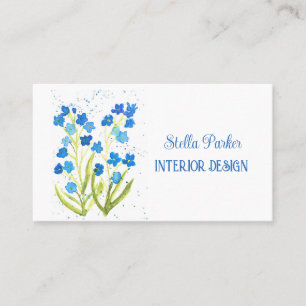 Forget me not Elegant Blue Floral Business Card