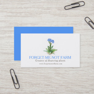 Forget-me-not farm plant suppliers business card