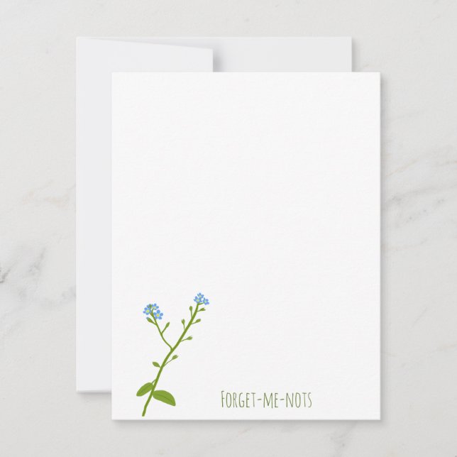 Forget-me-not flat notecards (Front)